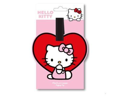 Visačka na kufr Hello Kitty červená