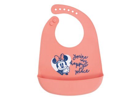 Silikonový bryndák s kapsou Disney Minnie Mouse