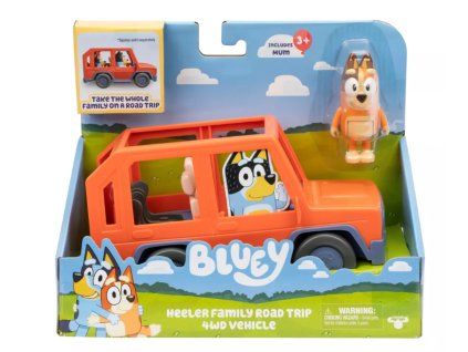 Auto s figurkou Bluey Rodinný výlet