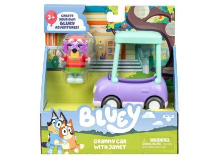 Herní sada Bluey Granny car a minifigurka Janet