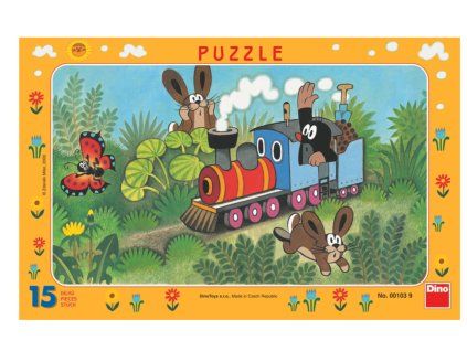 Puzzle Krtek a lokomotiva 15 dílků