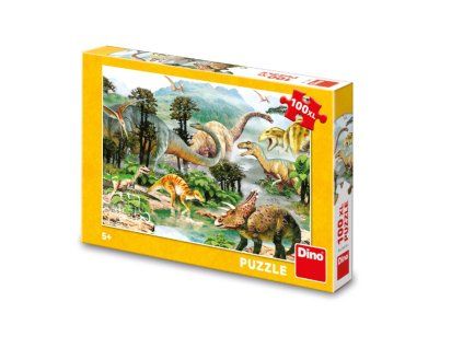 Puzzle Život Dinosaurů 100 XL dílků