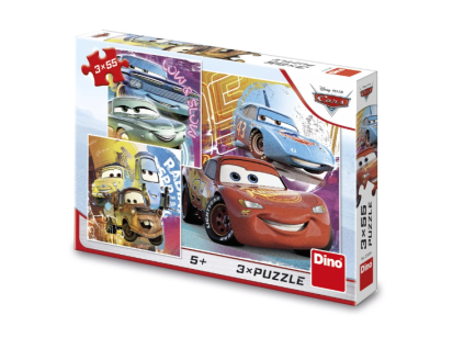 Puzzle Cars kamarádi 3x55 dílků