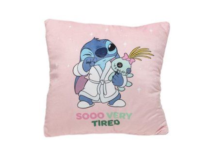 Polštář Stitch Sooo very tired 35x35cm1
