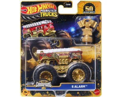 Hot Wheels Monster Trucks 50 Bigfoot Trophy Champions 5 Alarm