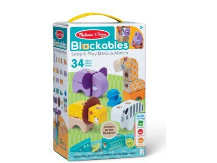Dřevěné kostky Melissa and Doug Safari