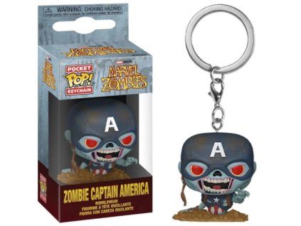 Klíčenka Funko Pocket Pop! Marvel Zombies Zombie Captain America
