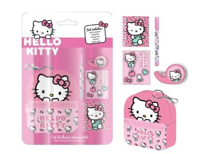 Set psacích potřeb s minibatůžkem Hello Kitty