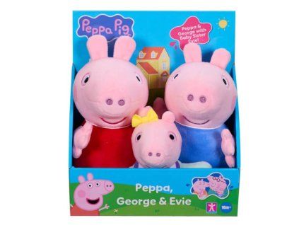 Set plyšáků Prasátko Peppa 3ks