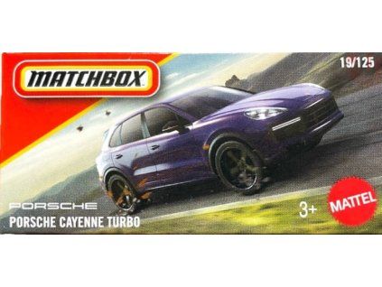 Matchbox Porsche Cayenne Turbo fialové Box
