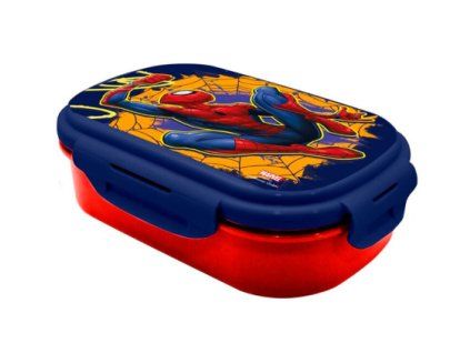 Svačinový box Spider man s vidličkou
