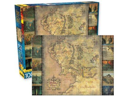 Puzzle Pán prstenů Mapa 1000dílků