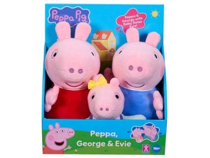 Plyšáci Prasátko Peppa 3ks