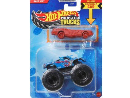 Hot Wheels Monster Trucks Race Ace modrý