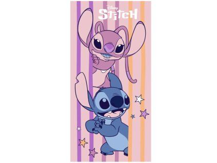 Osuška Disney Stitch a Angel pruhovaná