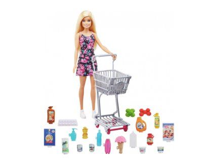Barbie s nákupním vozíkem1