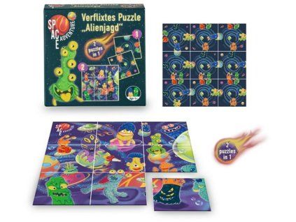 Minipuzzle Space Adventure 2v1 7x7cm
