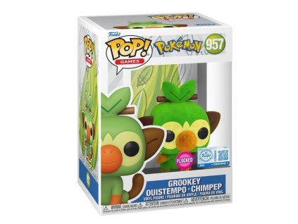 Funko Pop! 957 Pokemon Grookey Flocked