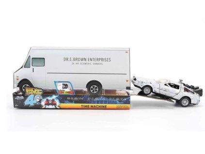 Auto Back to the Future 40th Anniversary Time Machine Ice Eﬀect Dlorean