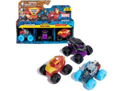 Monster Jam Mini Jams Iron Man, Venom,The Amazing SpiderMan 3ks