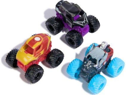 Monster Jam Mini Jams Thor, Black Panther, Iron Man 3ks