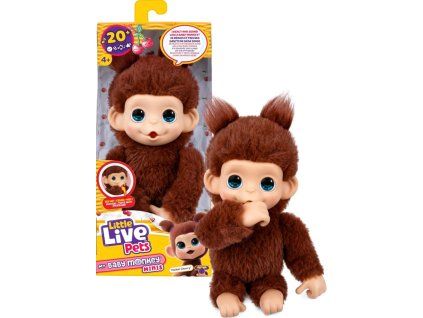 Zvířátko Little Live Pets My Baby Mini Hnědá opička