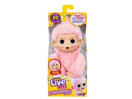 Zvířátko Little Live Pets My Baby Mini Růžová opička