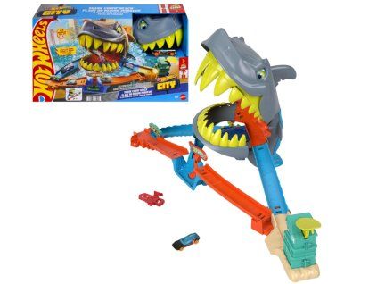 Hrací set Hot Wheels City Shark Chomp Beach