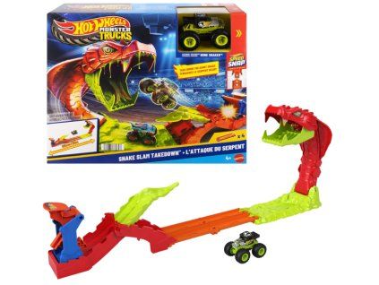 Hrací set Hot Wheels Monster Trucks Snake Slam Takedown
