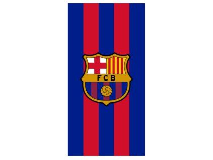 Plážová osuška F.C Barcelona pruhovaná