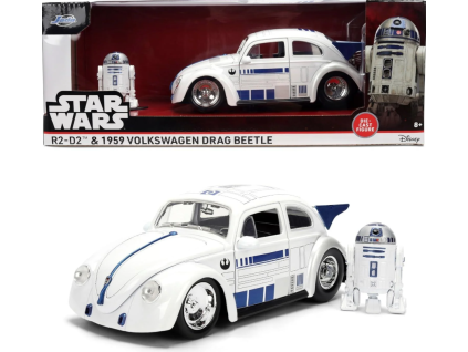 Auto Star Wars s figurkou R2D2 1959 Volkswagen Drag Beetle 1