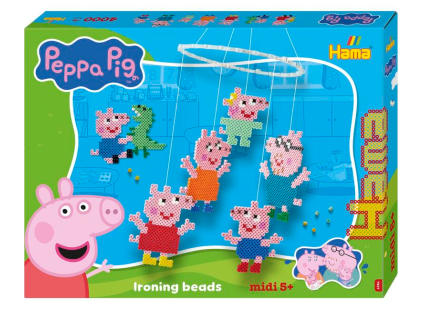 Zažehlovací korálky Hama Midi Rodina Prasátko Peppa