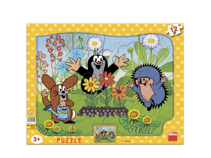 Puzzle Krteček zahradník 12dílků