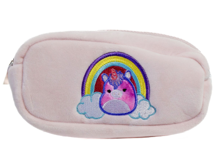 Plyšový penál Squishmallows Pouzdro růžový jednorožec