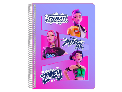 Kroužkový zápisník Demon Hunters Kpop A5