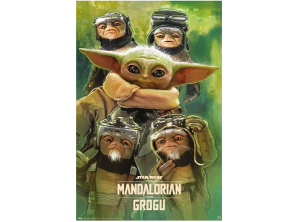 Plakát Star Wars Mandalorian a Grogu Anzellans