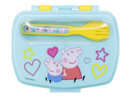 Svačinový box s vidličkou Prasátko Peppa