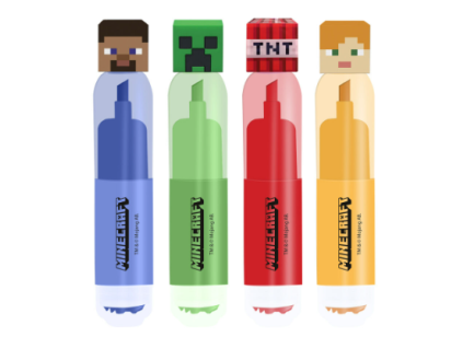 Zvýrazňovače Minecraft 4ks Nové