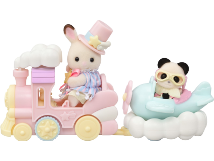 Sylvanian Families 5819 Letadlo, vláček a baby figurky