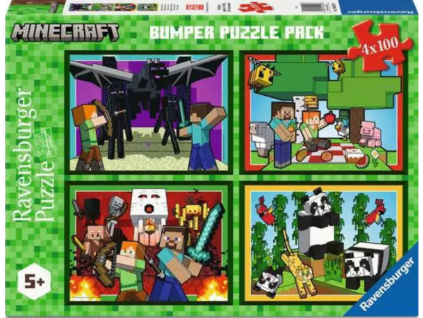 Puzzle sada Minecraft 4v1 4x100dílků