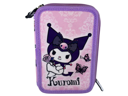 Penál Hello Kitty Kuromi Purple třípatrový