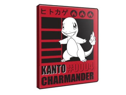 Album A4 Pokémon Kanto Charmander 9 kapes na 180karet
