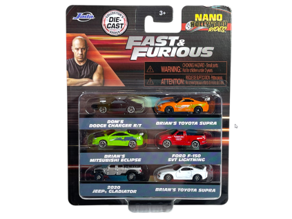 Fast and Furious Nano Cars 6Pack