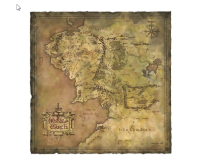 Mapa Lord of the Rings Art Print