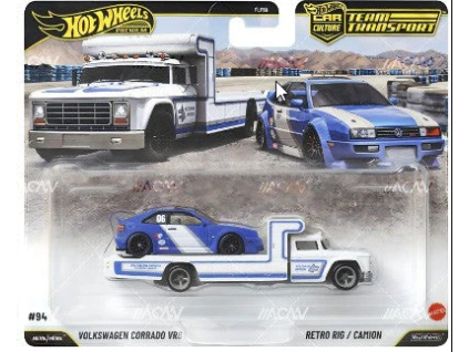 Hot Wheels Premium Car Culture Team Transport Volkswagen Corrado Vr6 and Retro Rig
