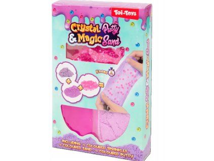 Sliz Crystal Putty a Magic Sand fialový