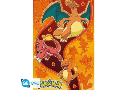 Plakát Pokémon Fire 91x61cm