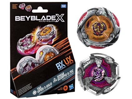 Beyblade X Tail Viper 385LO a Spear Scorpio 070Z