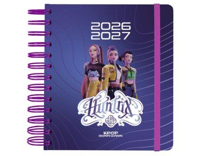 Školní diář KPop Demon Hunters 20262027 modrý EN Nové