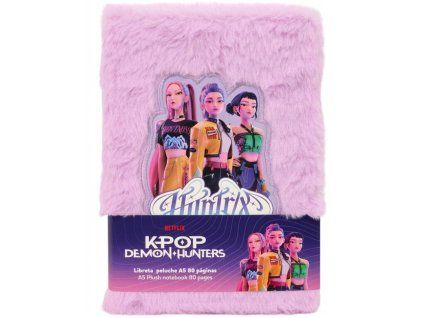 Plyšový poznámkový blok A5 KPop Demon Hunters Energy